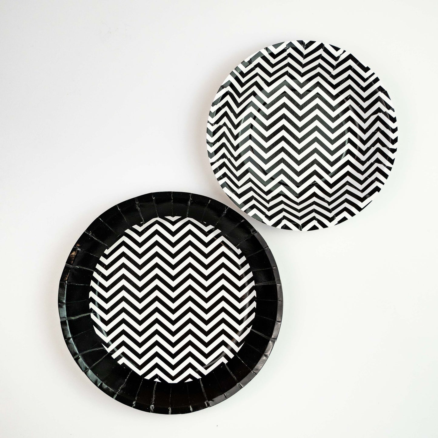Black Chevron Party Plates