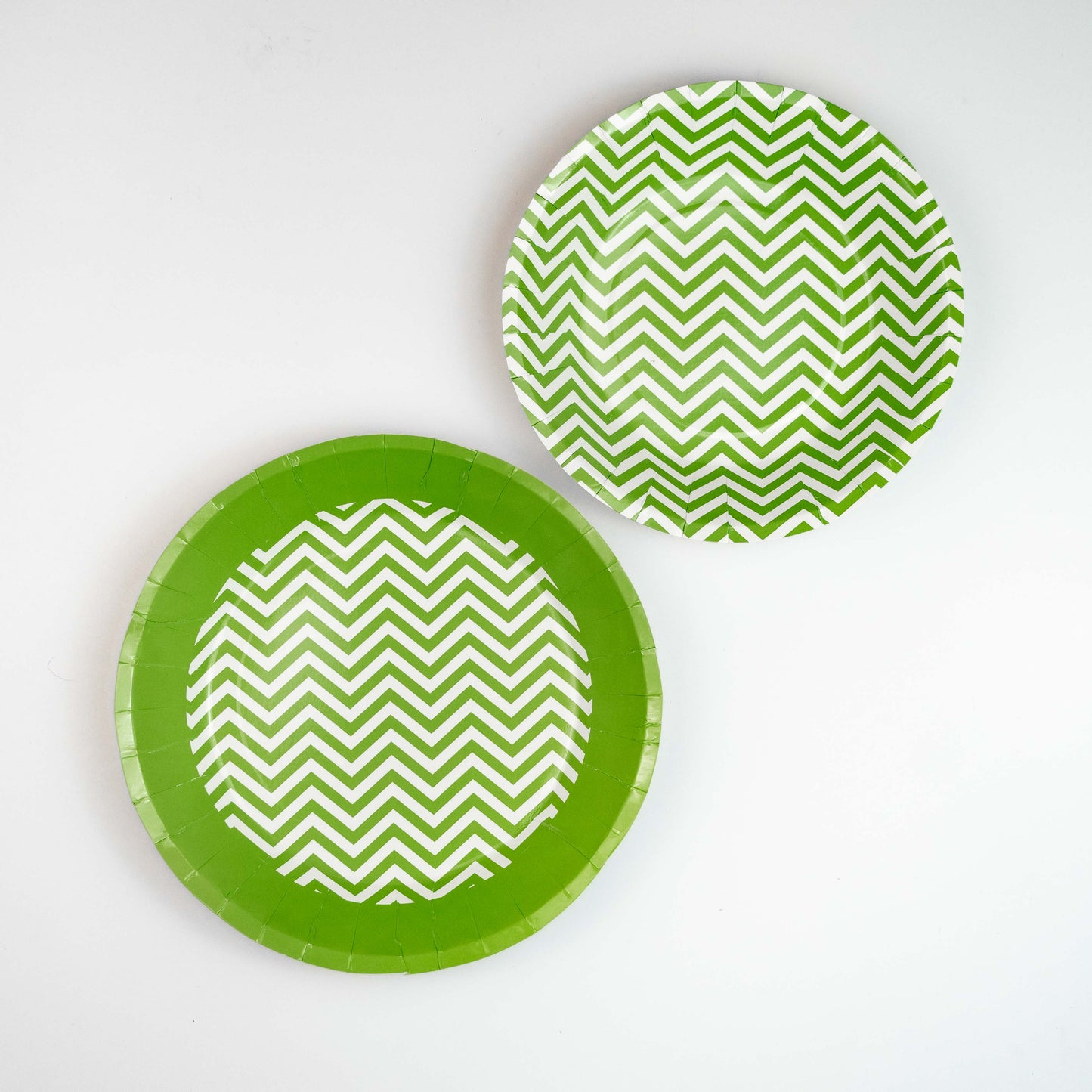 Green Chevron Party Plates