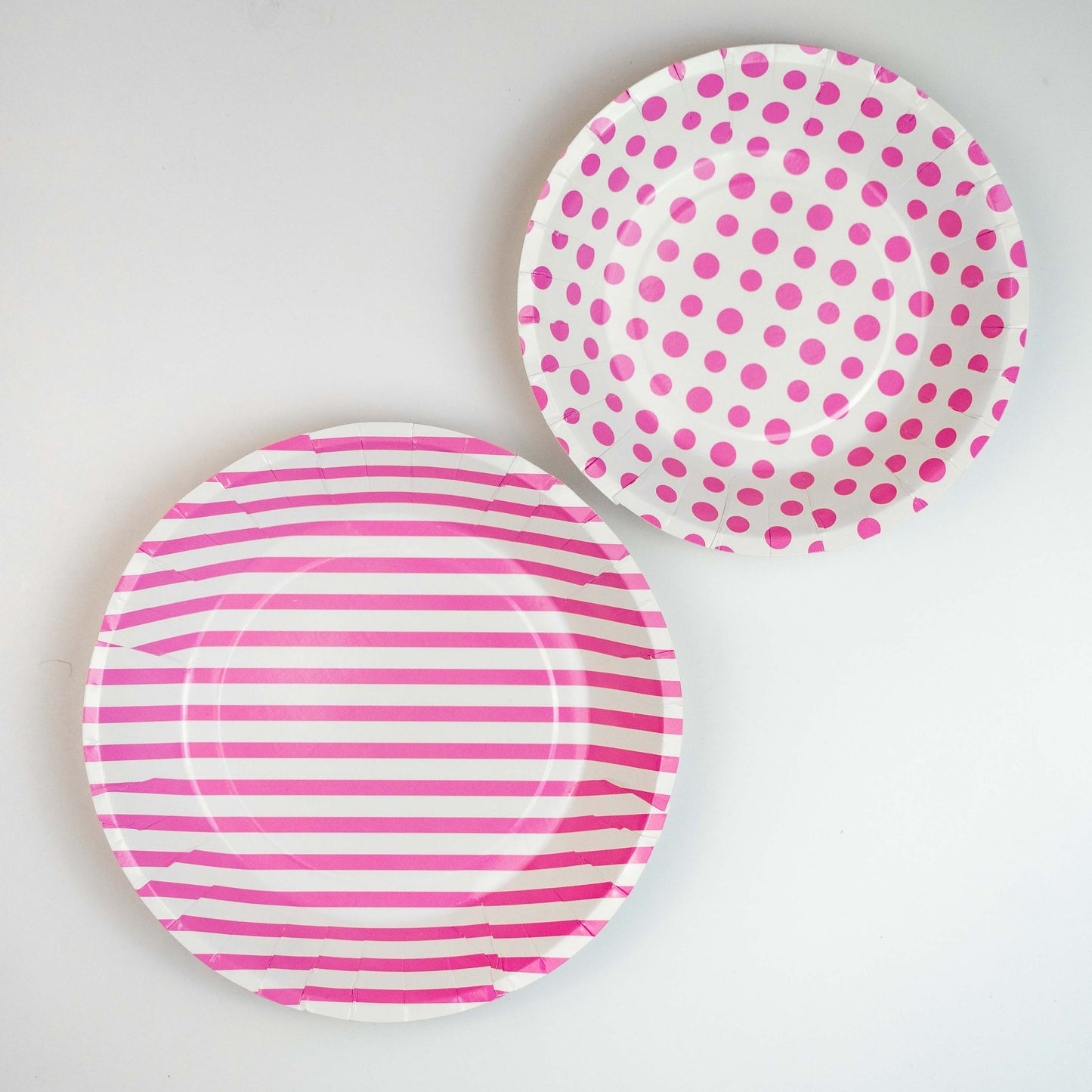 Light Pink Striped Party Plates