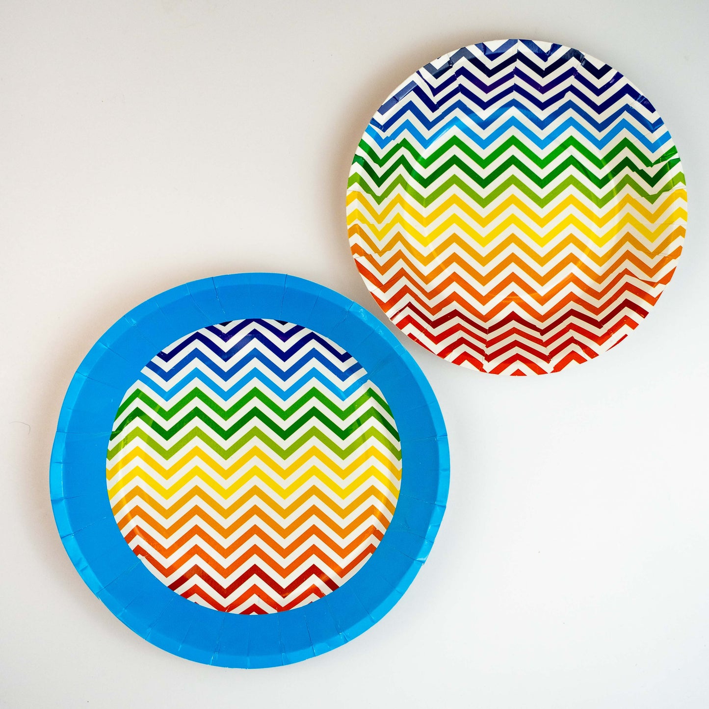 Rainbow Chevron Party Plates