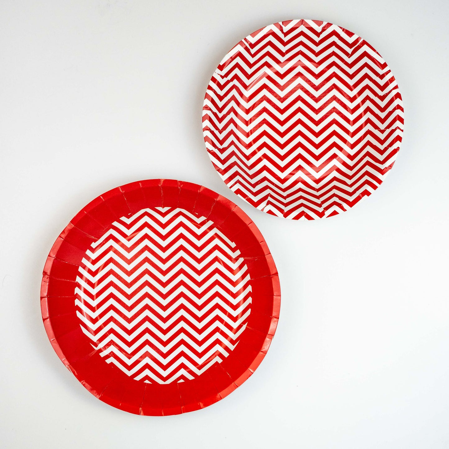 Red Chevron Party Plates