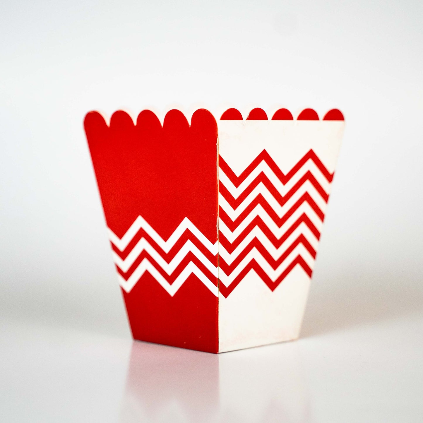 Red Chevron Party Popcorn Boxes