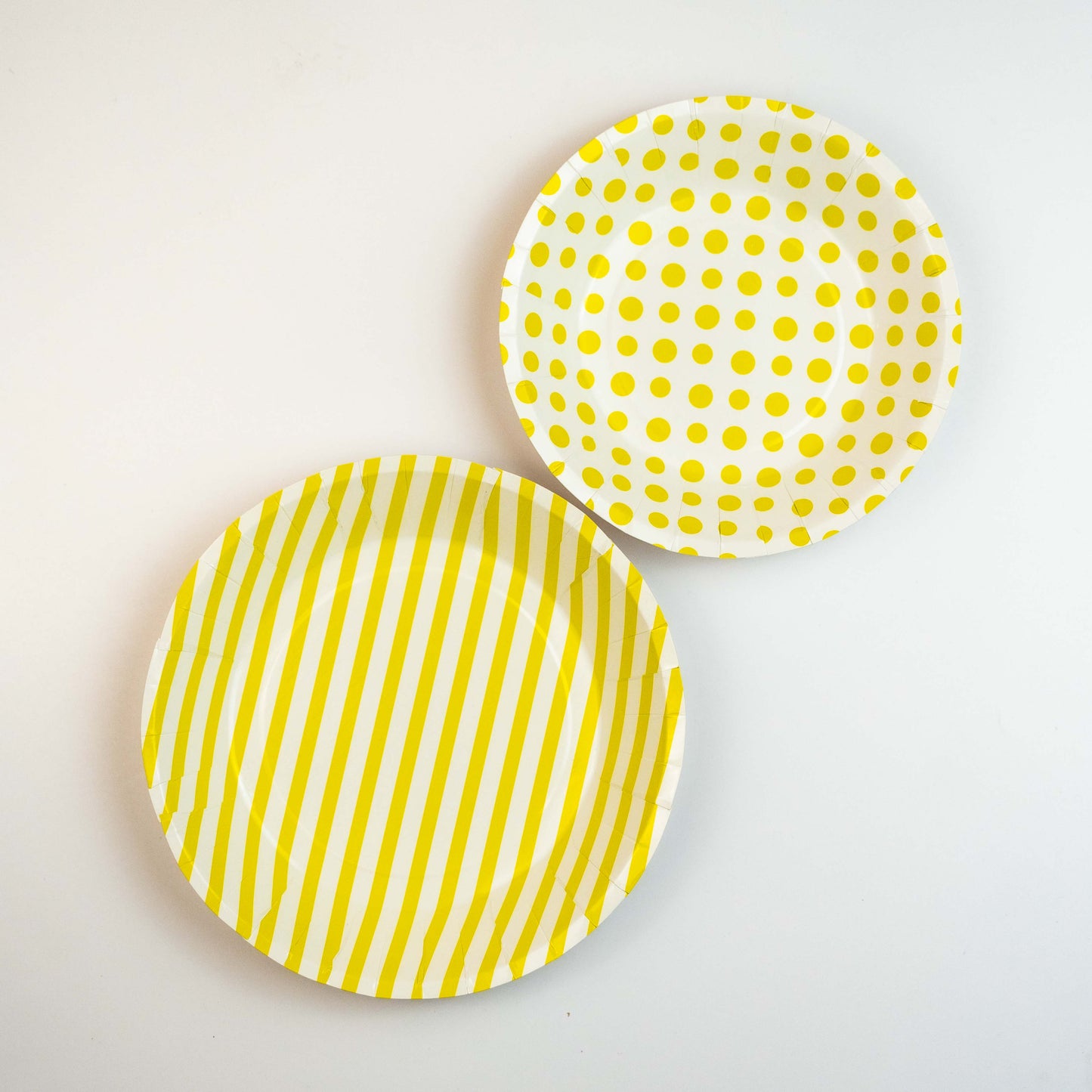 Yellow Striped Party Plates