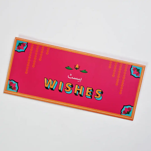 Best Wishes Money Envelope Pink