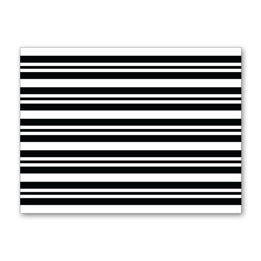 BLACK STRIPES PACK OF 12 TABLE MATS