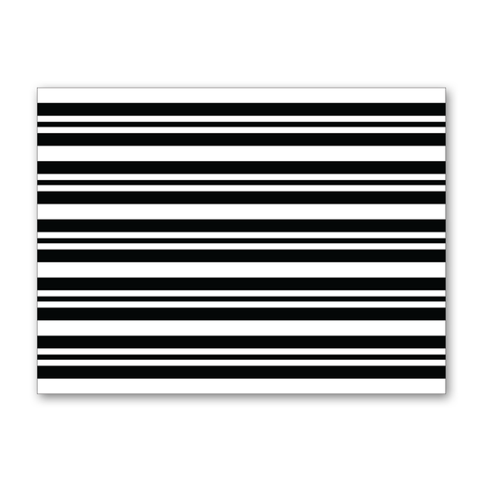 BLACK STRIPES PACK OF 12 TABLE MATS