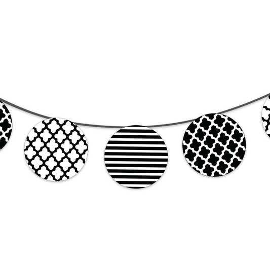 BLACK FILIGREE PARTY BUNTINGS