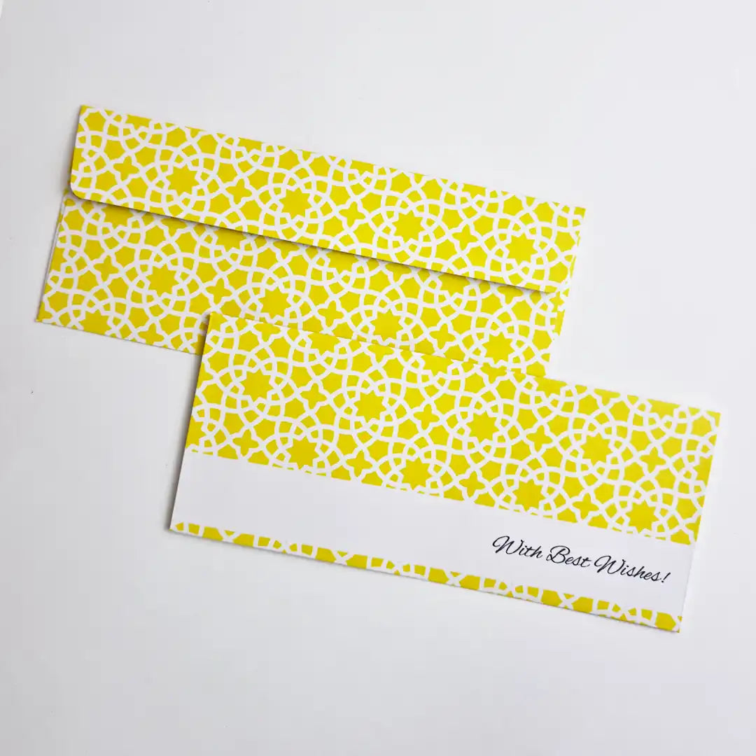 Filigree Envelope for Money Gift Yellow