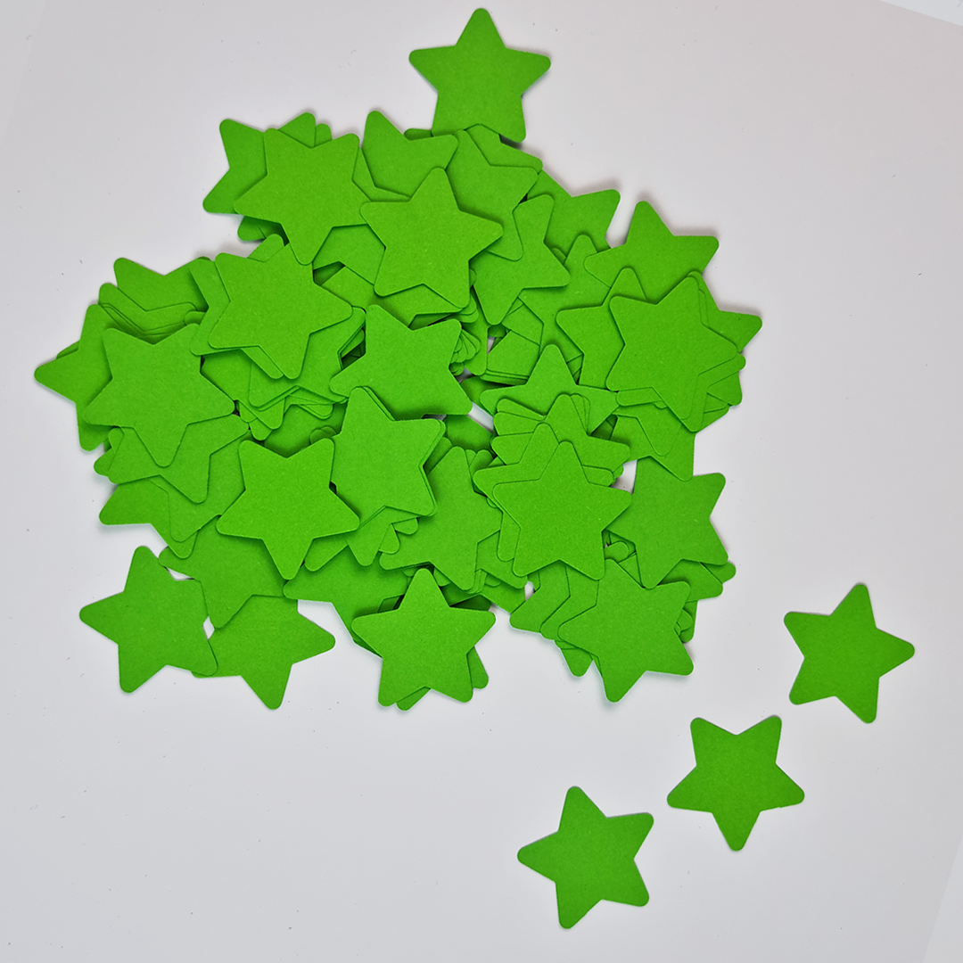 GREEN STARS CONFETTI