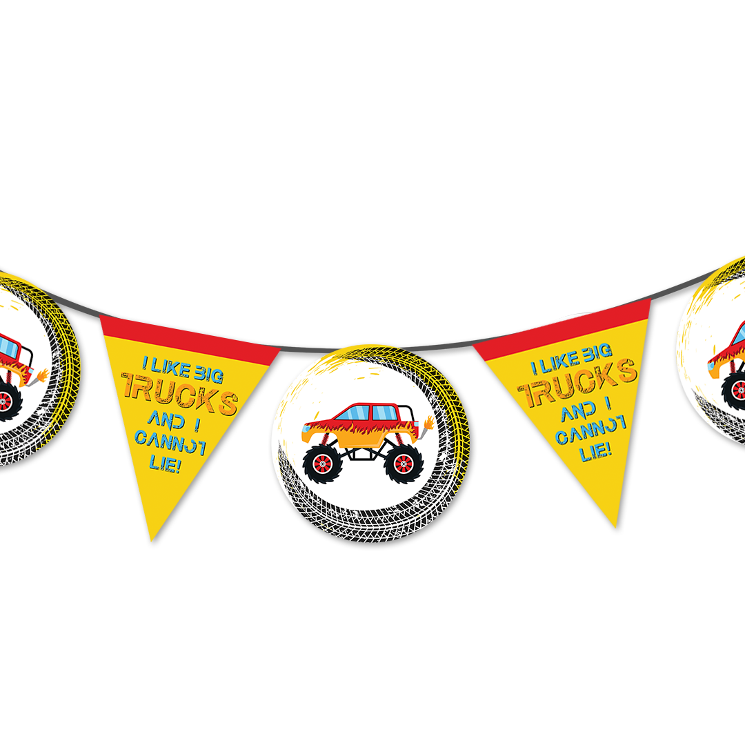 MONSTER TRUCKS PARTY BUNTINGS