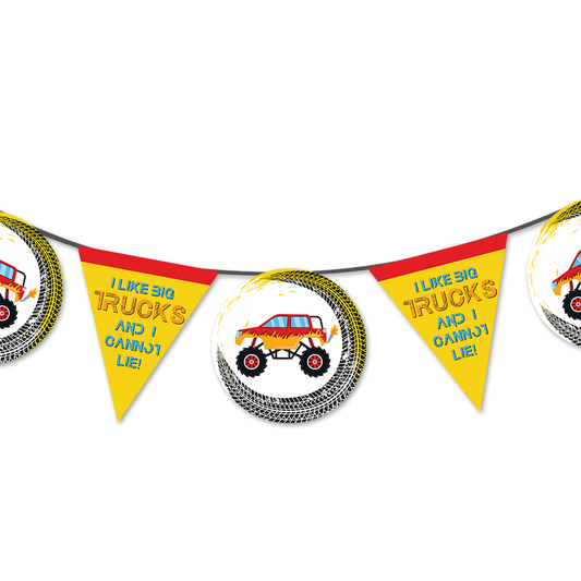 MONSTER TRUCKS PARTY BUNTINGS