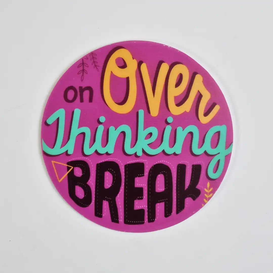 ON OVER-THINKING BREAK COASTER - PURPLE