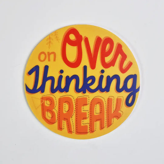 ON OVER-THINKING BREAK COASTER - YELLOW