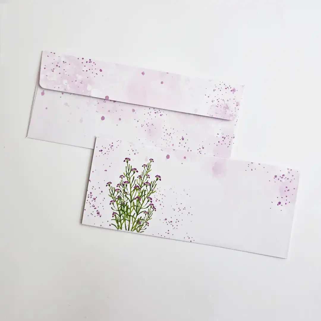 Purple Wildflower Cash Gift Envelope