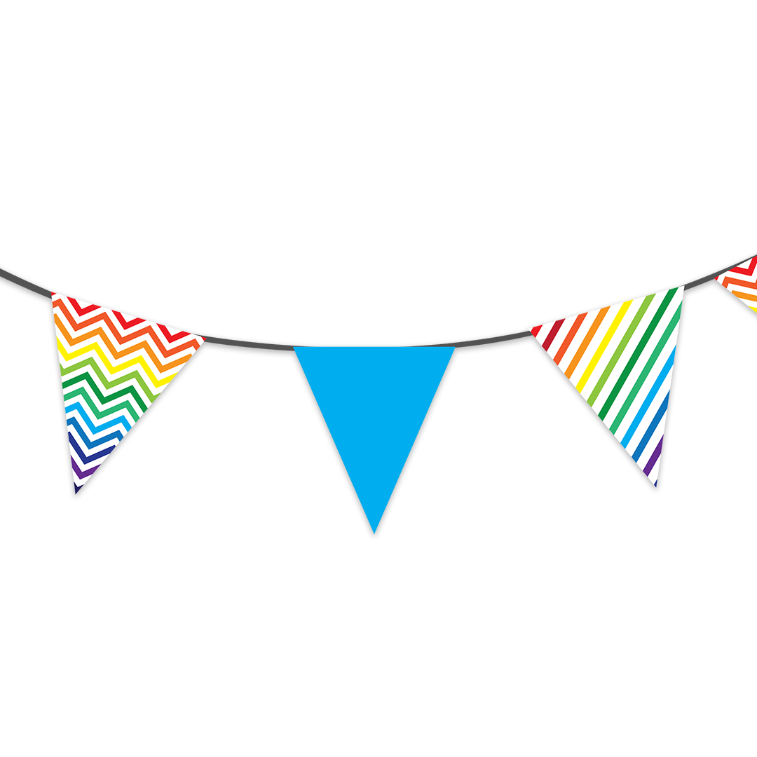 RAINBOW CHEVRON PARTY BUNTINGS