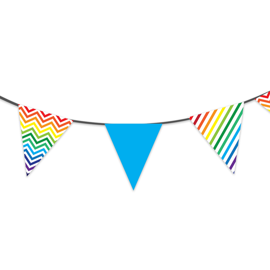 RAINBOW CHEVRON PARTY BUNTINGS