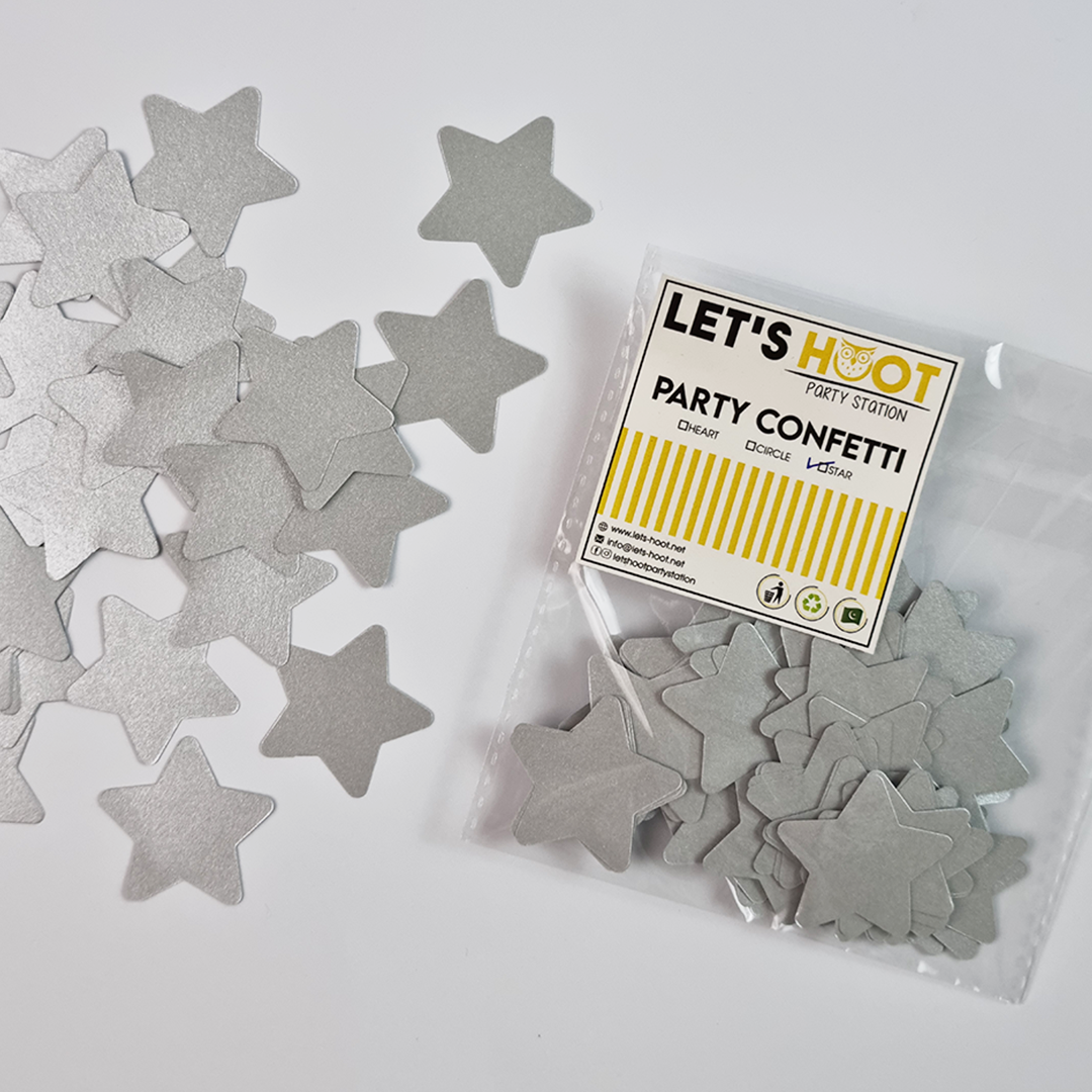 SILVER STARS CONFETTI