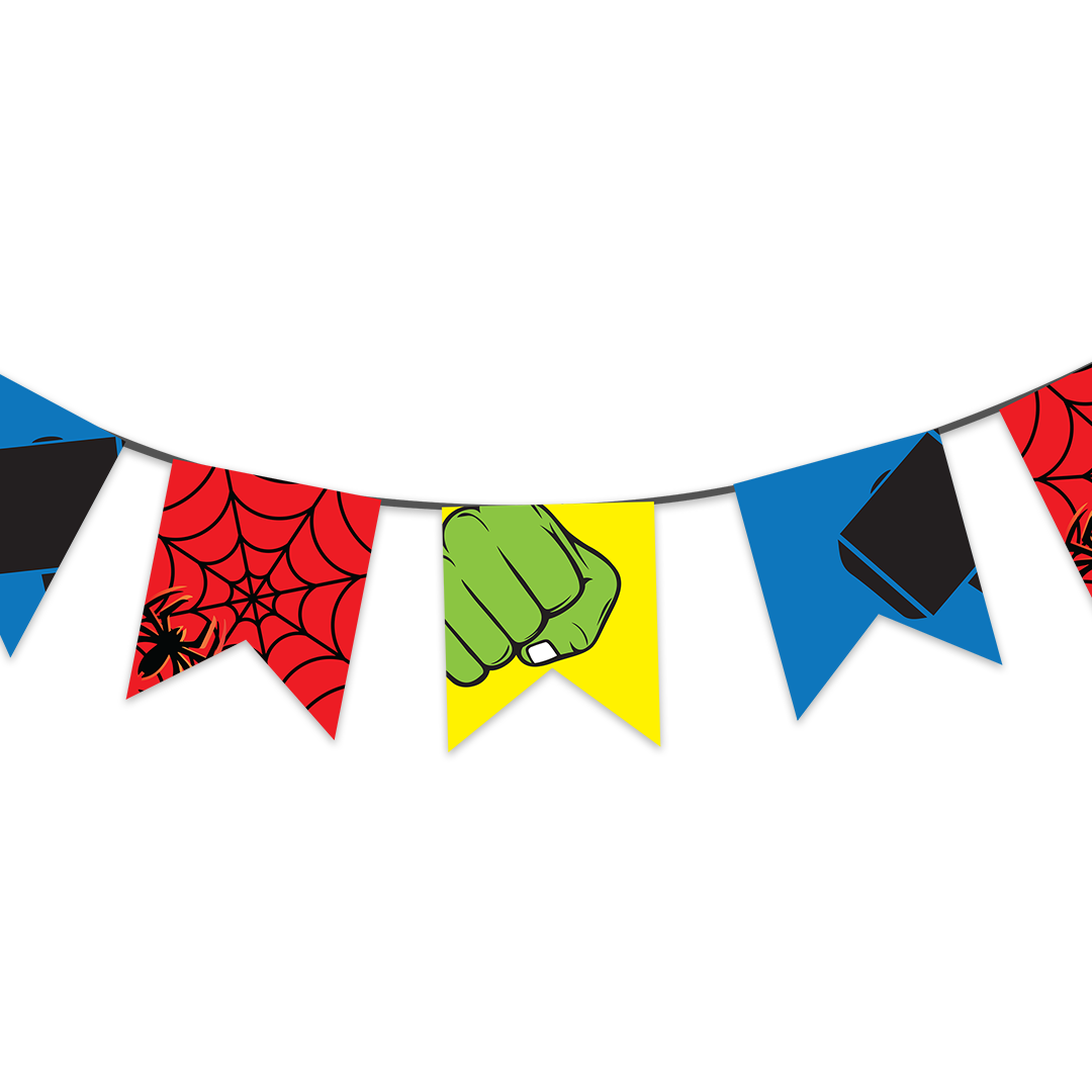 SUPER HEROES PARTY BUNTINGS