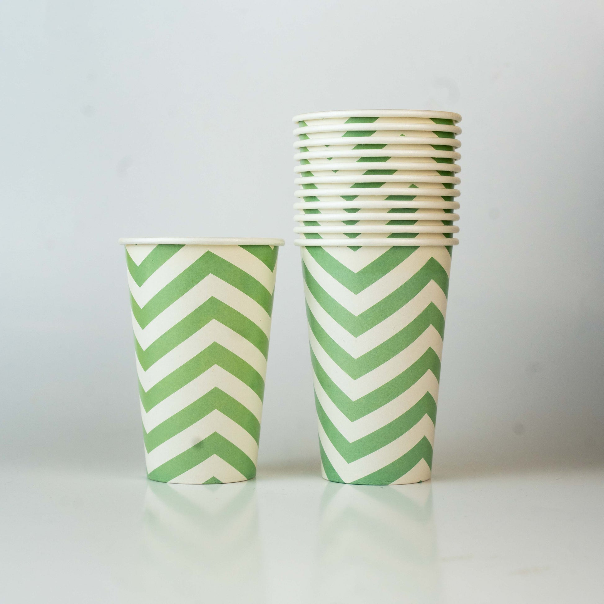 TEAL CHEVRON PARTY GLASS