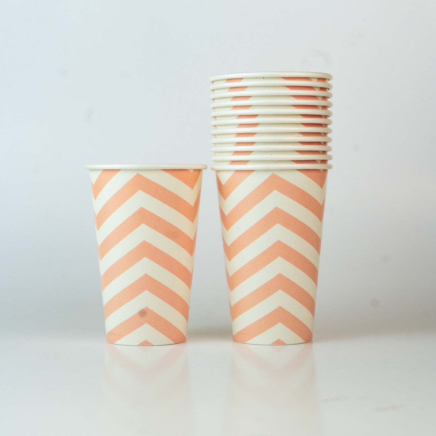 TEA PINK CHEVRON PARTY GLASS