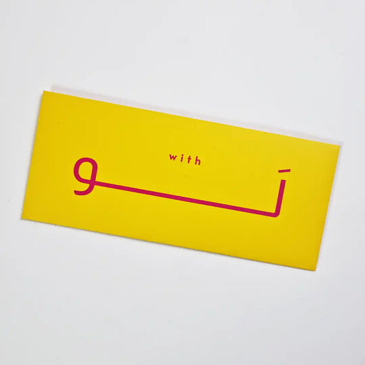 With Love Money Gift Envelope in Yellow Color