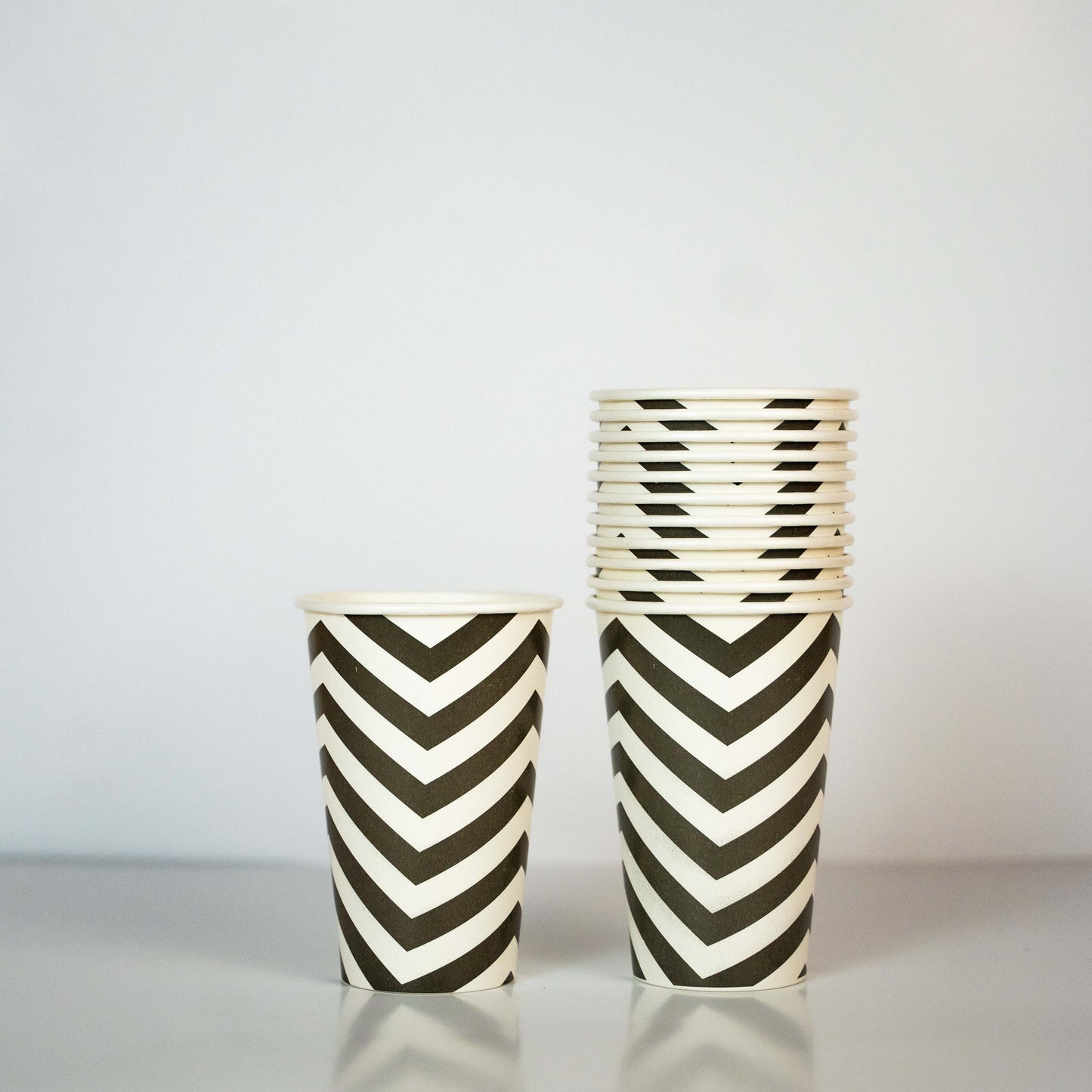 Black Chevron Party Glass