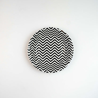 Black Chevron Party Plates