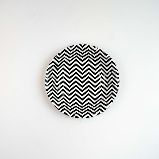 Black Chevron Party Plates