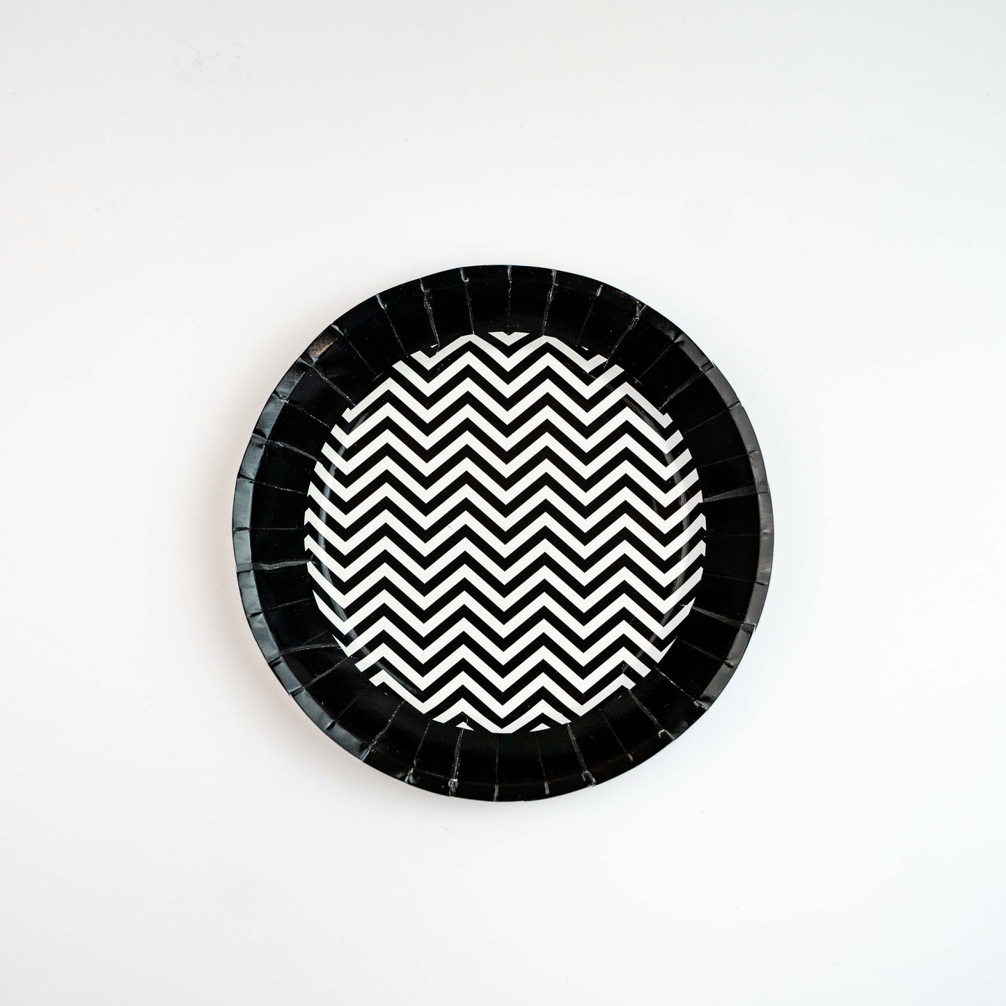 Black Chevron Party Plates