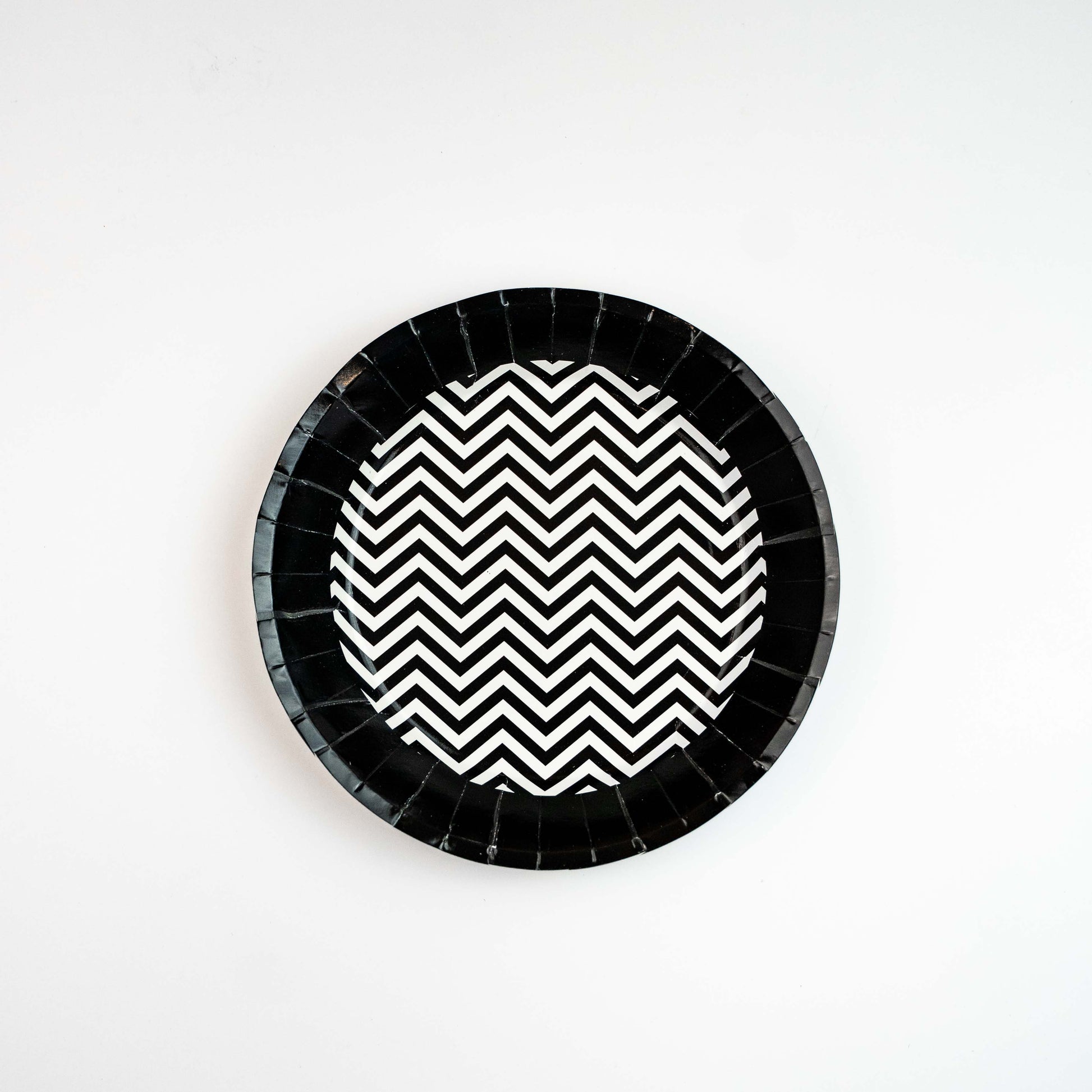 Black Chevron Party Plates