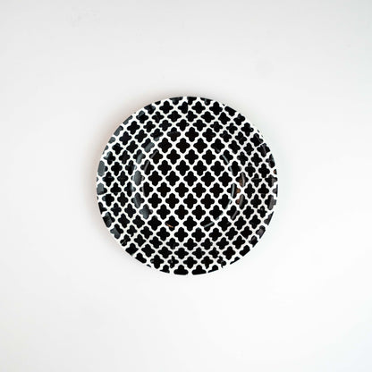 Black Filigree Party Plates