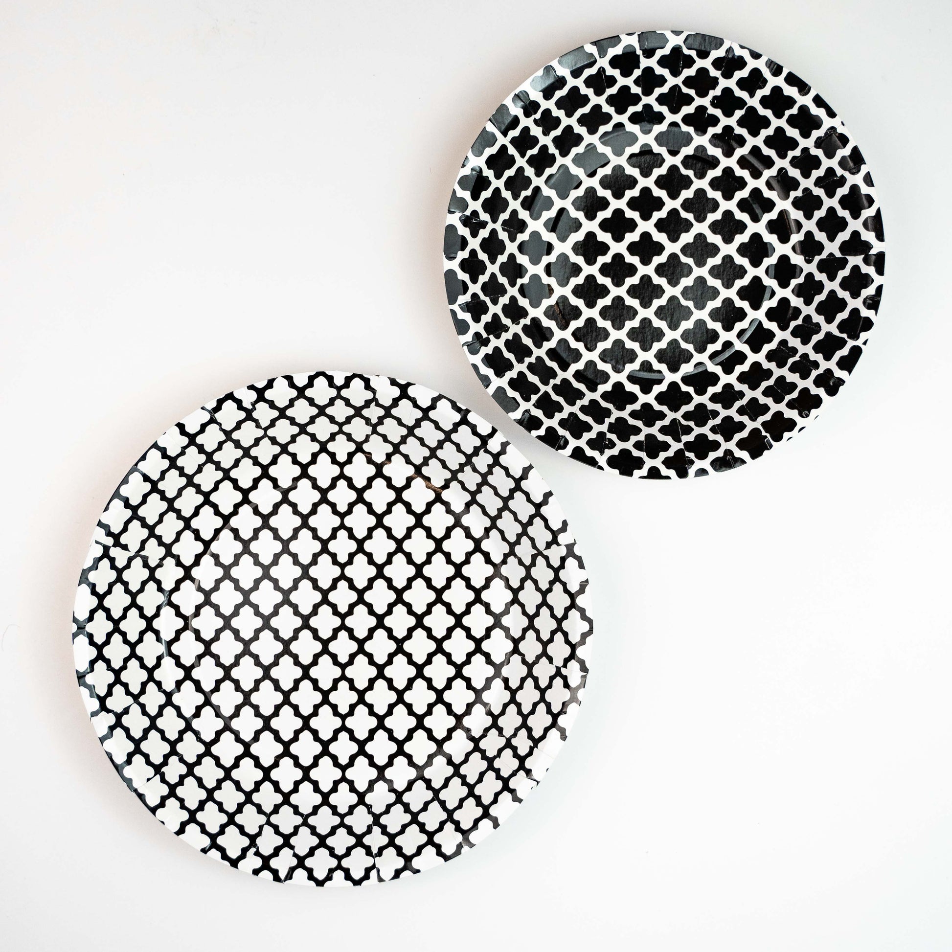 Black Filigree Party Plates