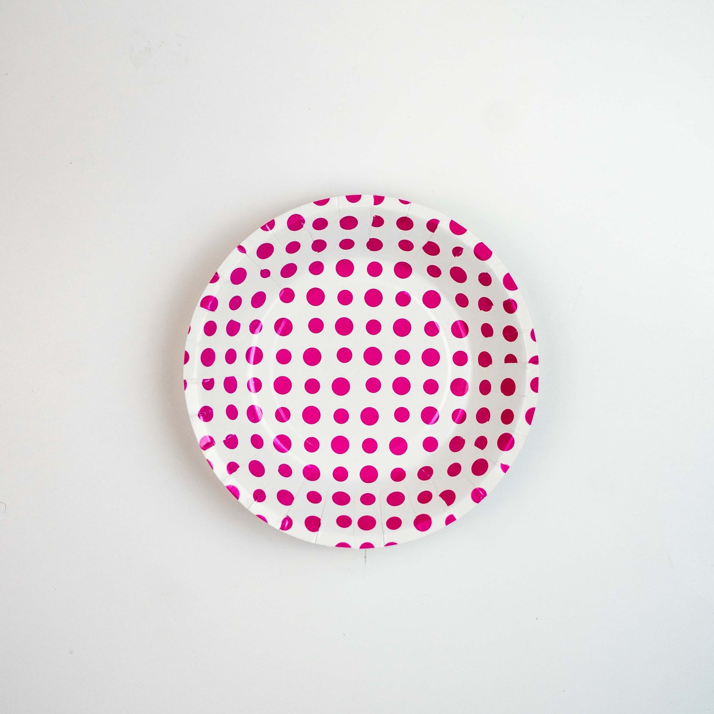 Hot Pink Striped Party Plates