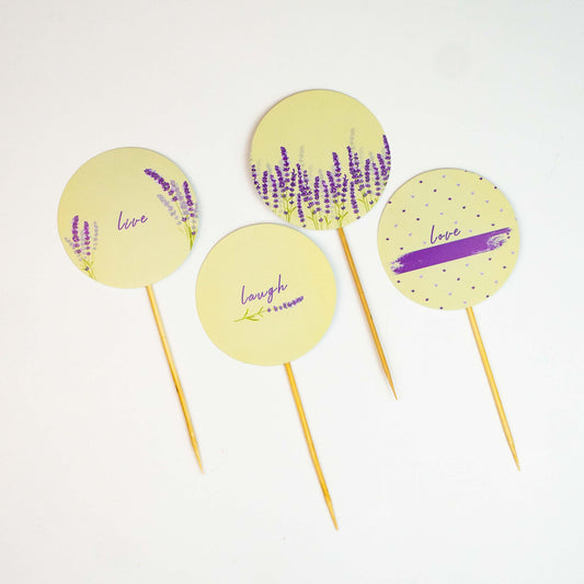 Lavender Party Food Toppers