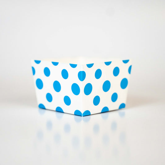 LIGHT BLUE DOTS PARTY SNACK BOXES