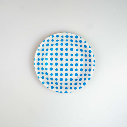 Light Blue Striped Party Plates