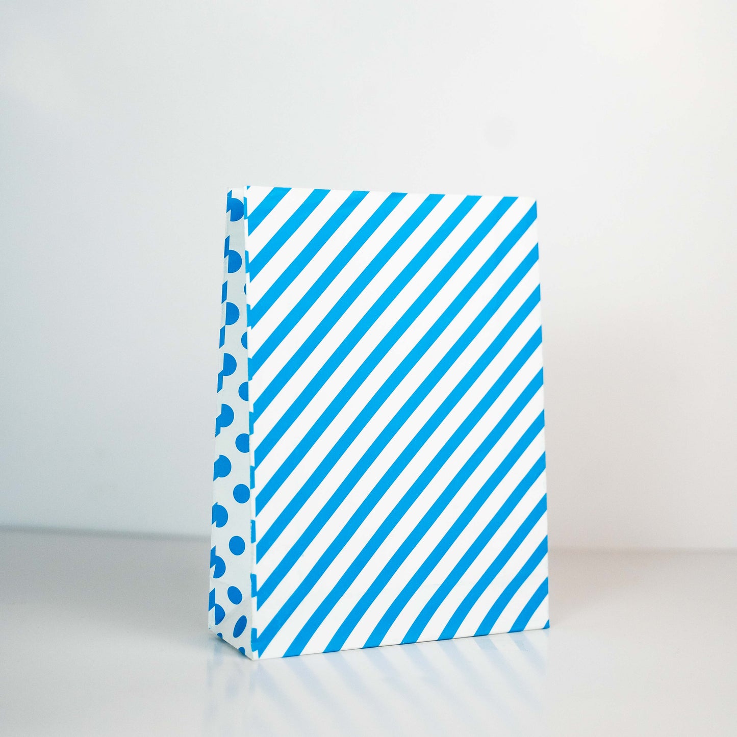 Light Blue Stripes & Dots Party Bag