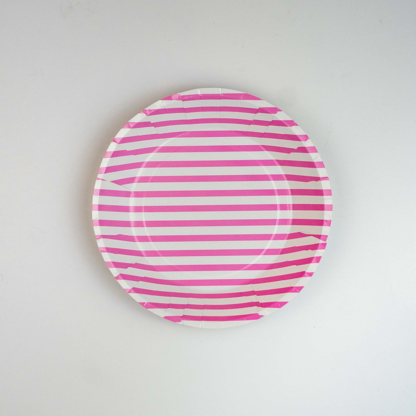 Light Pink Striped Party Plates
