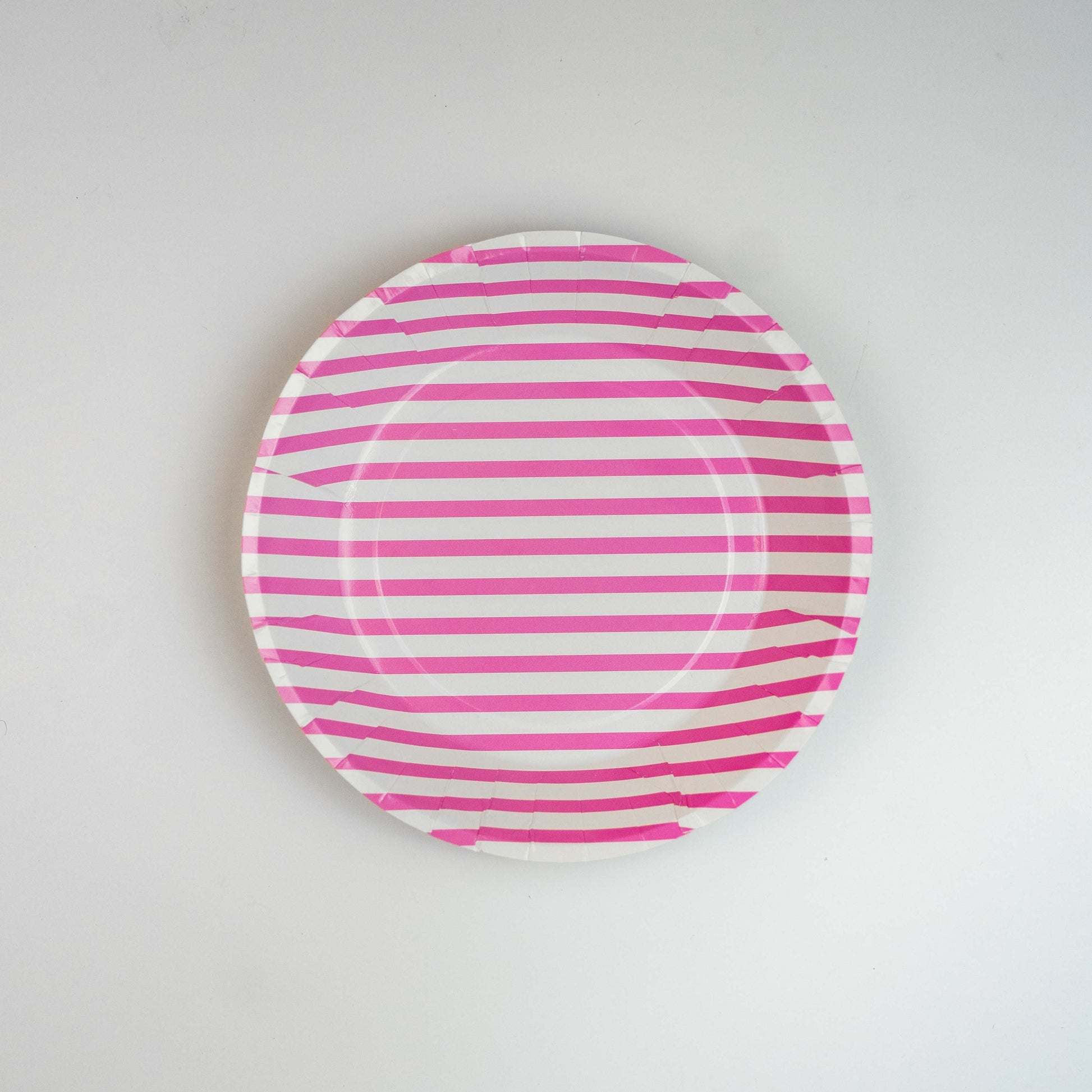 Light Pink Striped Party Plates