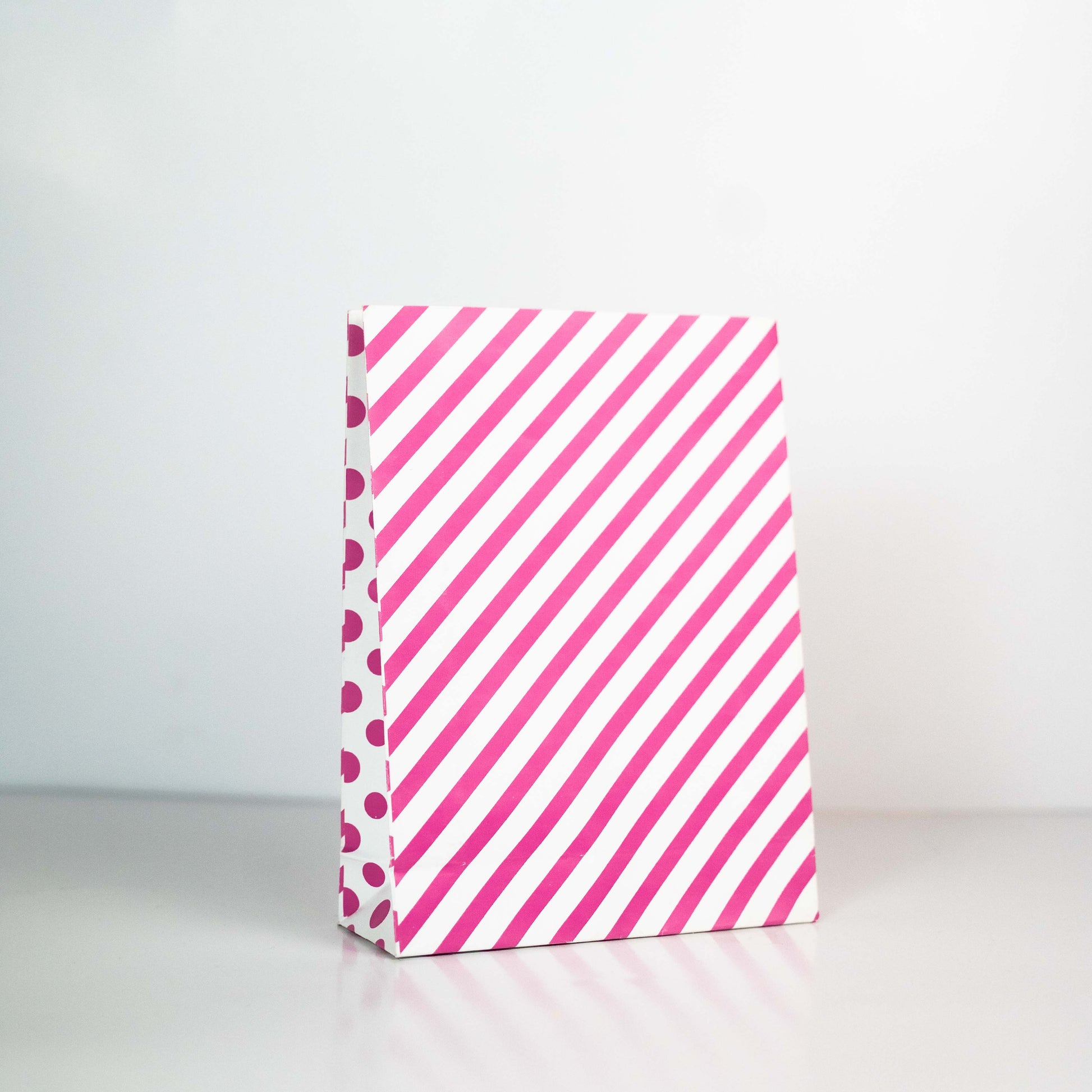 Light Pink Stripes & Dots Party Bag