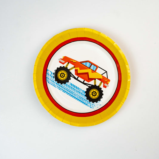 MONSTER TRUCKS PARTY PLATE - LARGE