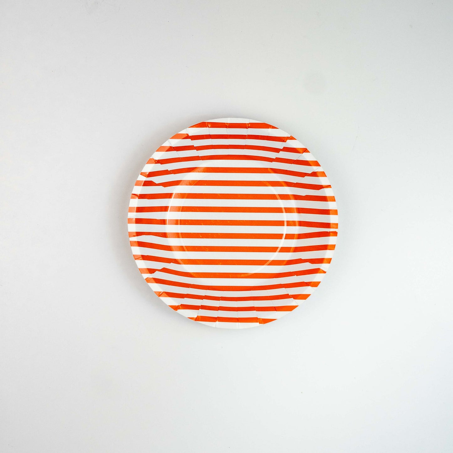 Orange Striped Party Plates