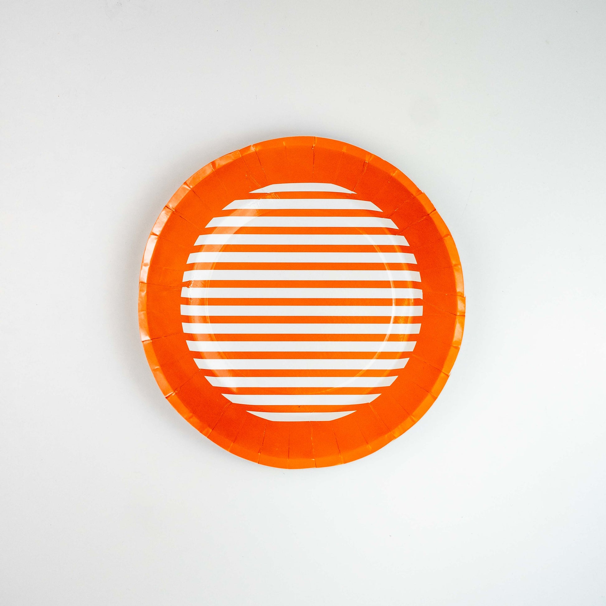 Orange Striped Party Plates