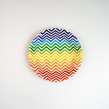 Rainbow Chevron Party Plates