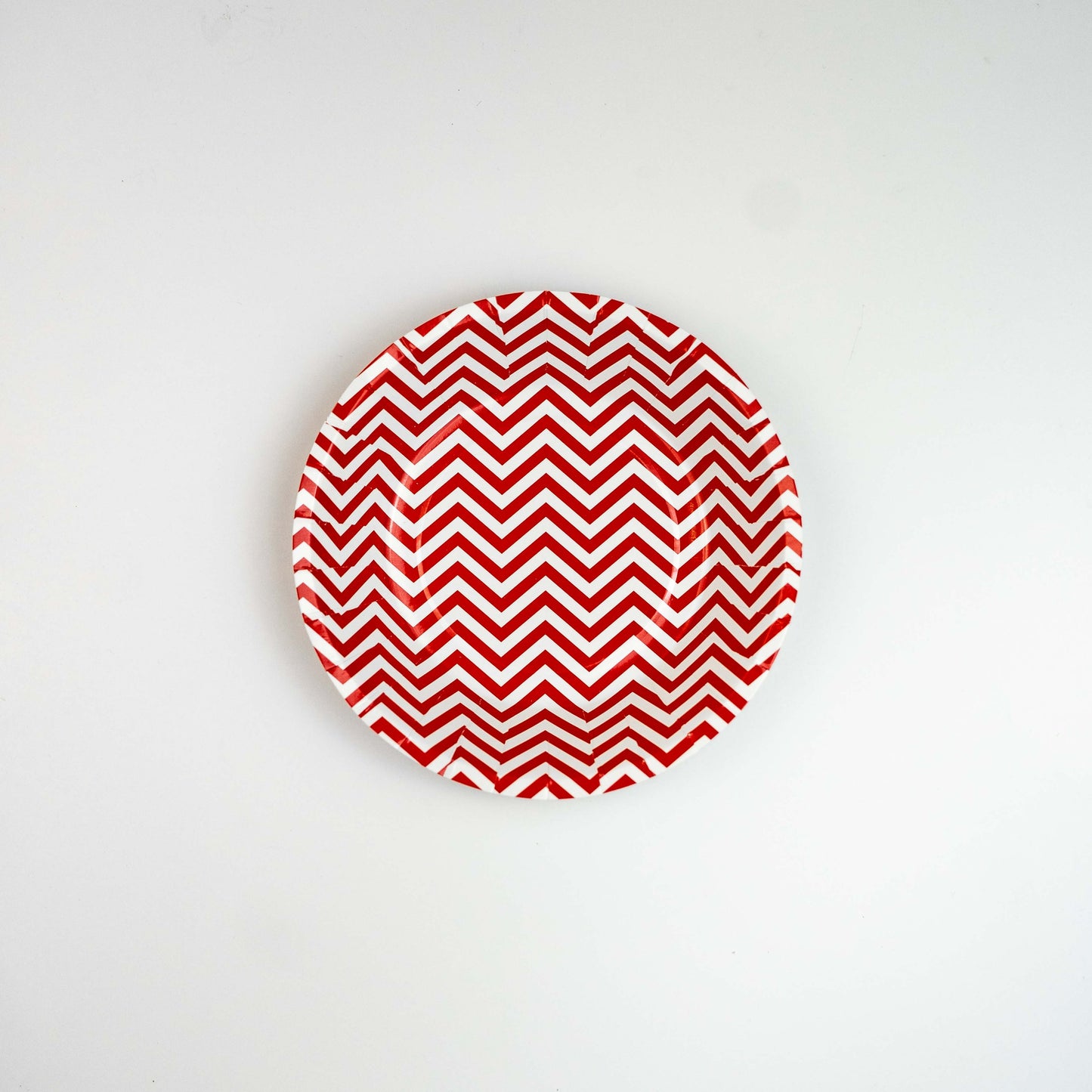 Red Chevron Party Plates