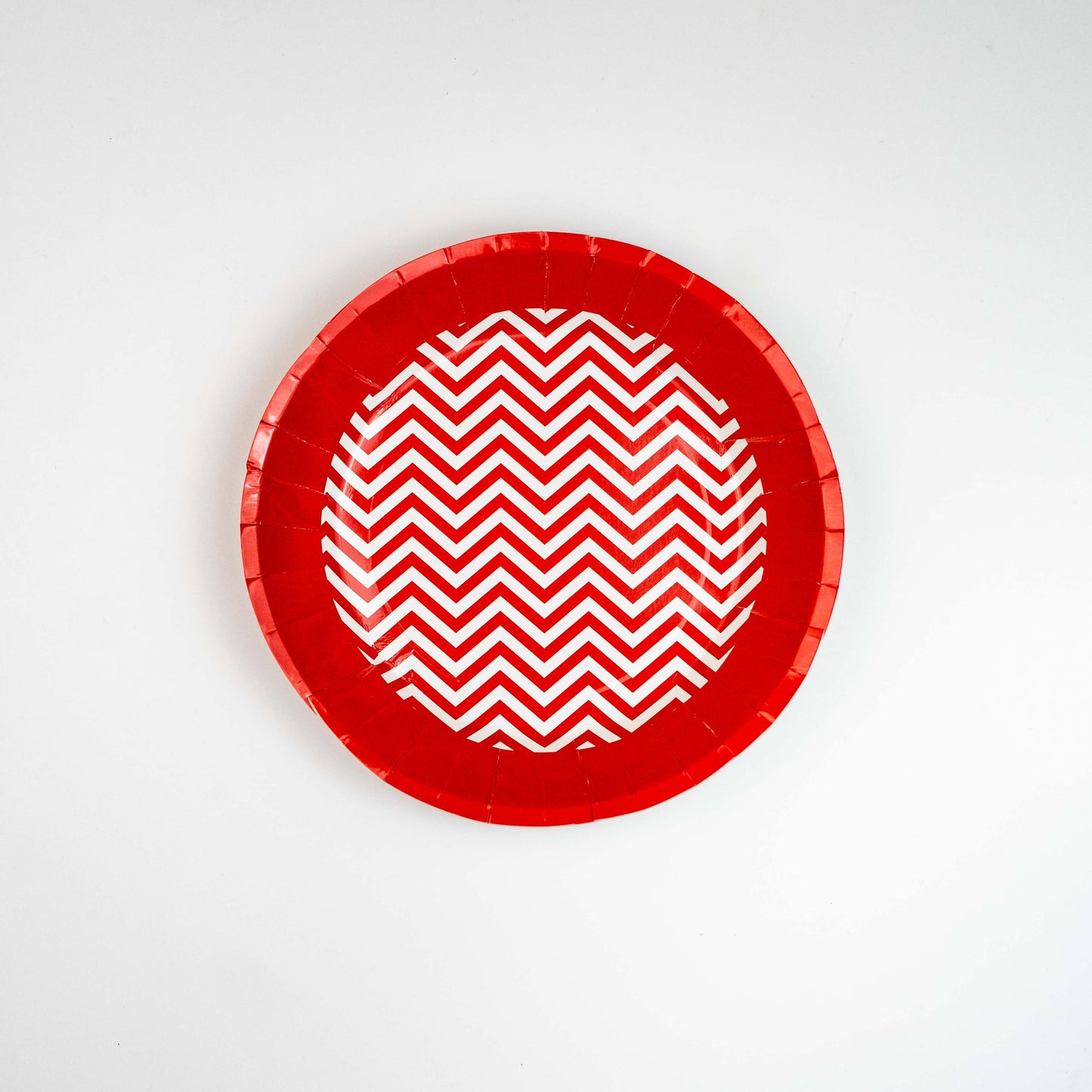 Red Chevron Party Plates