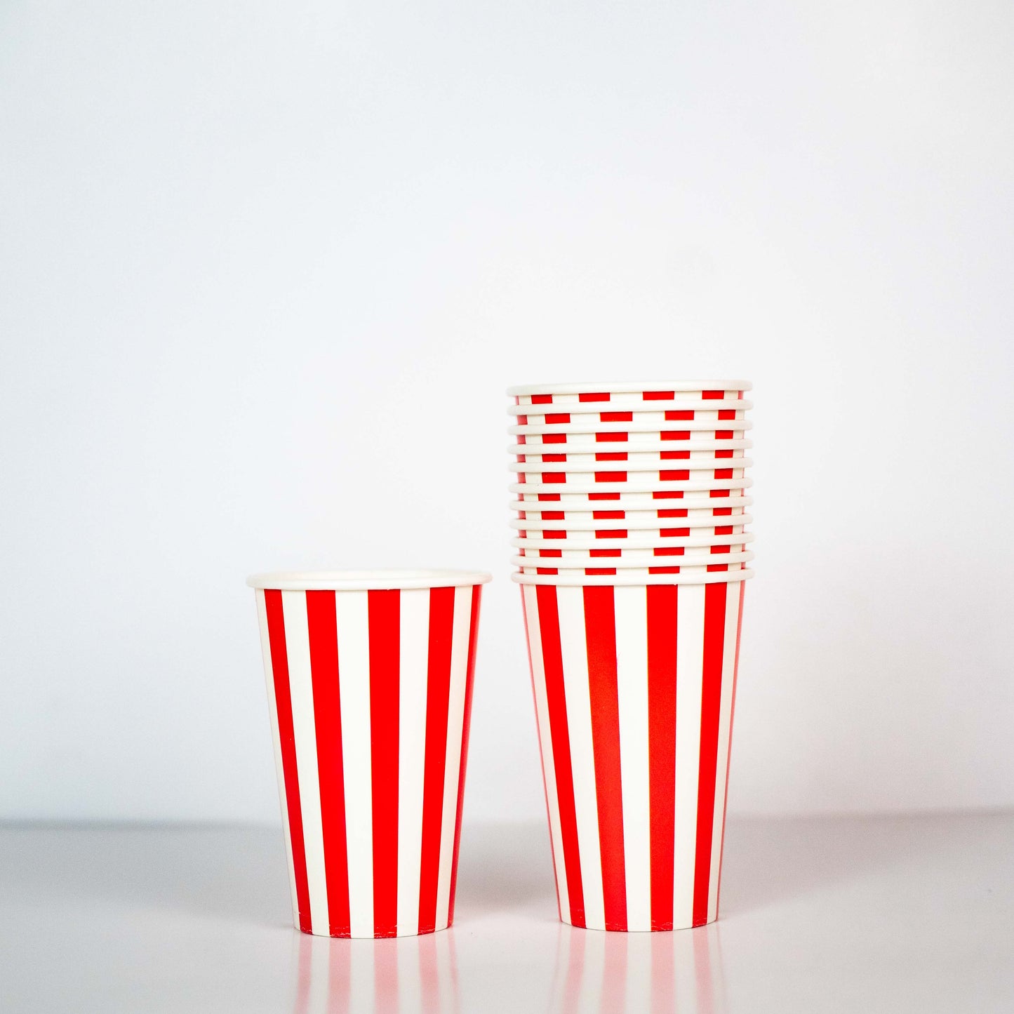 Red Striped Party Glass