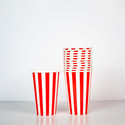 Red Striped Party Glass