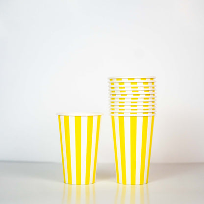 Yellow Striped Party Glass